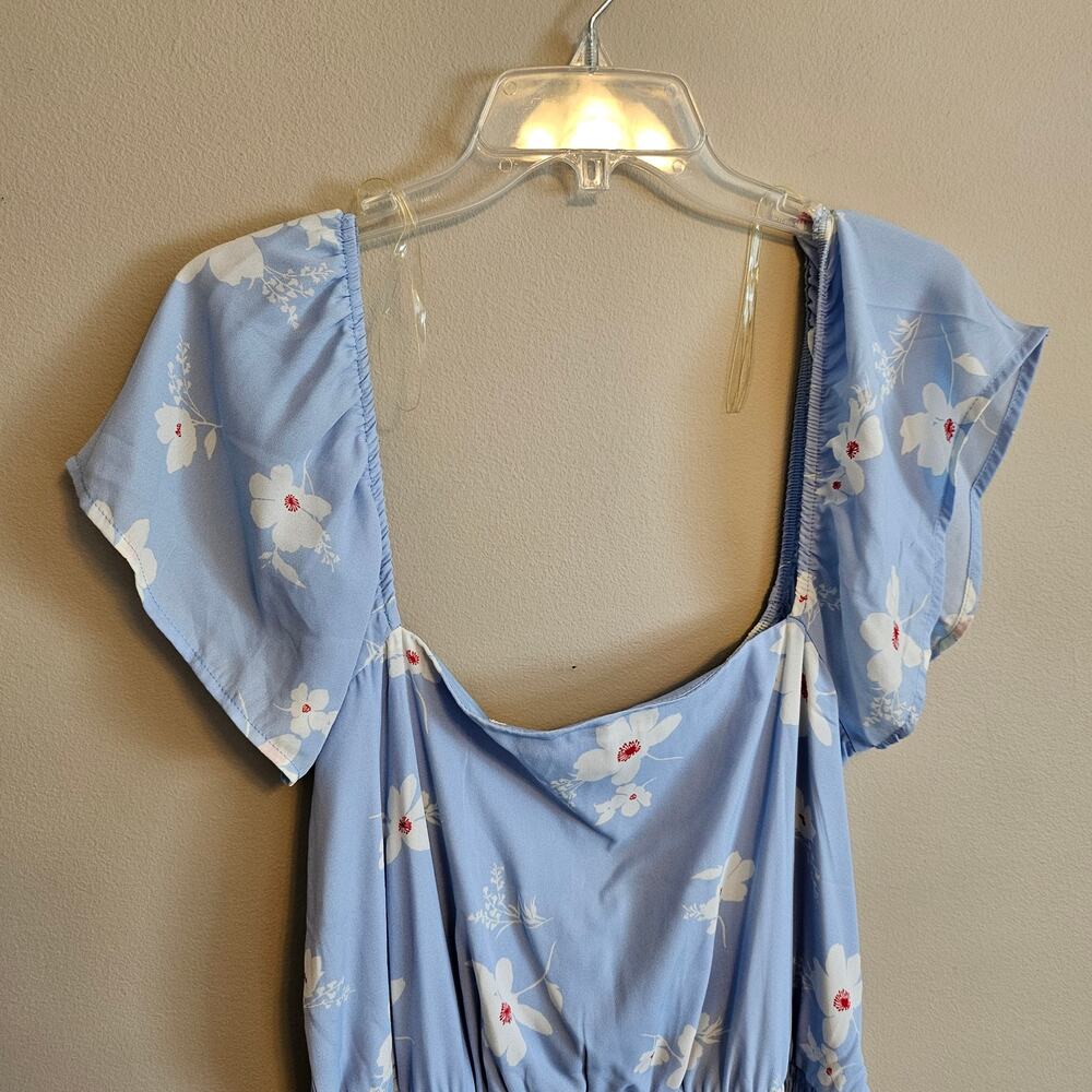 Altar'd State Mini Dress Floral with Smocking Off the Shoulder XL - Picture 3 of 6